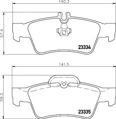 HELLA PAGID 8DB355018751 Комплект гальмівних колодок, дискове гальмо