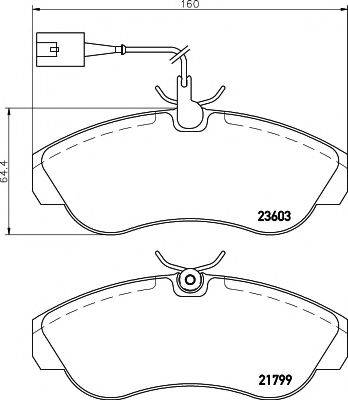 HELLA PAGID 8DB355018791 Комплект гальмівних колодок, дискове гальмо