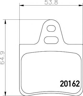 HELLA PAGID 8DB355019011 Комплект гальмівних колодок, дискове гальмо