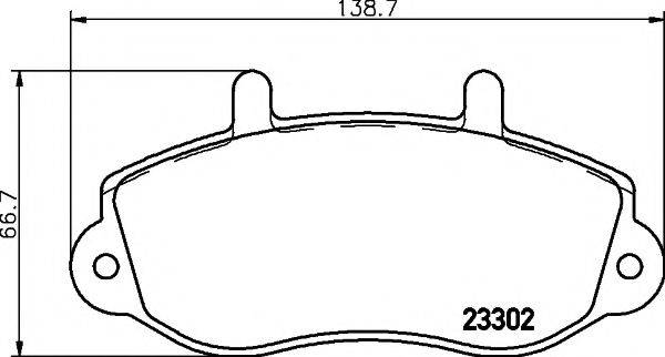 HELLA PAGID 8DB355019321 Комплект гальмівних колодок, дискове гальмо