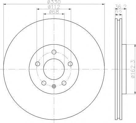 HELLA PAGID 8DD355118021 гальмівний диск