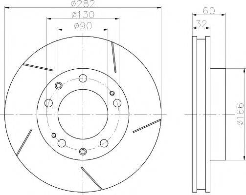 HELLA PAGID 8DD355101051 гальмівний диск