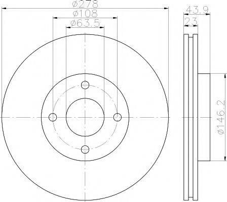 HELLA PAGID 8DD355118181 гальмівний диск