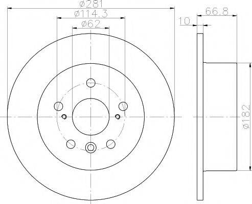 HELLA PAGID 8DD355119671 гальмівний диск