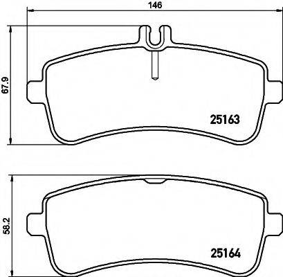 HELLA PAGID 8DB355021521 Комплект гальмівних колодок, дискове гальмо