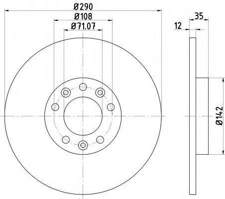 HELLA PAGID 8DD355120421 гальмівний диск