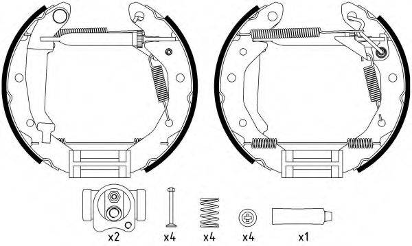 HELLA PAGID 8DB355022661 Комплект гальмівних колодок