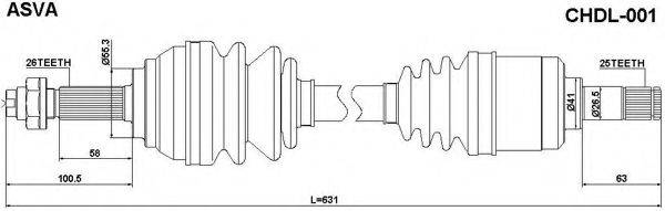 ASVA CHDL001 Приводний вал