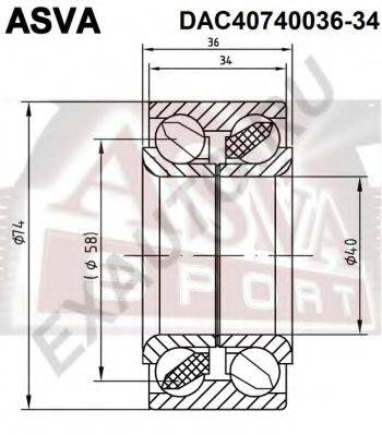 ASVA DAC4074003634 Підшипник маточини колеса