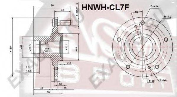 ASVA HNWHCL7F Маточина колеса