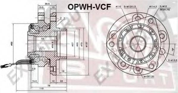 ASVA OPWHVCF Маточина колеса