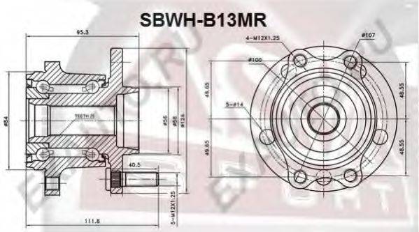 ASVA SBWHB13MR Маточина колеса