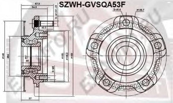 ASVA SZWHGVSQA53F Маточина колеса