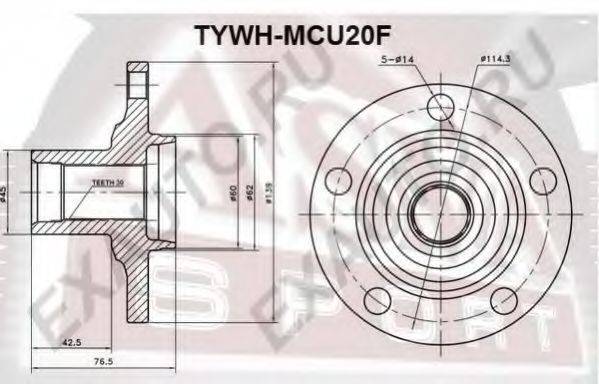 ASVA TYWHMCU20F Маточина колеса