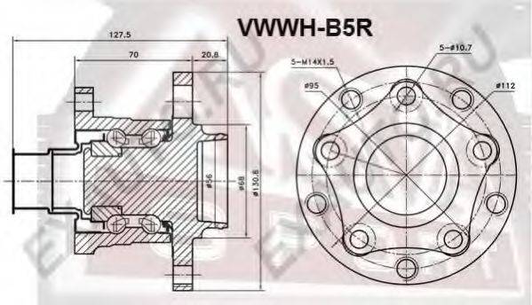 ASVA VWWHB5R Маточина колеса