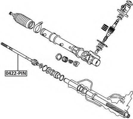 ASVA 0422PIN Осьовий шарнір, рульова тяга