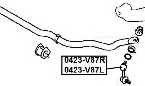 ASVA 0423V87L Тяга/стійка, стабілізатор