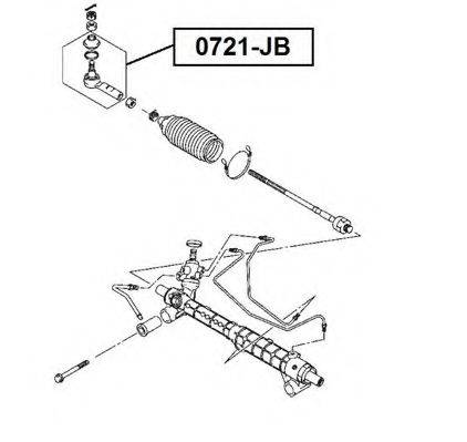 ASVA 0721JB Наконечник поперечної кермової тяги