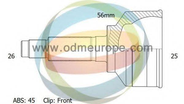 ODM-MULTIPARTS 12211660 Шарнірний комплект, приводний вал