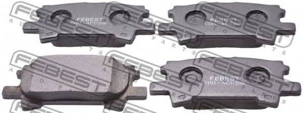 FEBEST 0101ACU20R Комплект гальмівних колодок, дискове гальмо