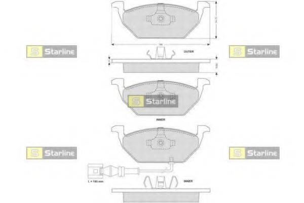 STARLINE BDS003SP Комплект гальмівних колодок, дискове гальмо