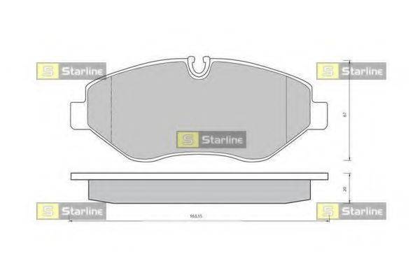 STARLINE BDS426 Комплект гальмівних колодок, дискове гальмо