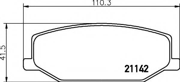 COBREQ N1312 Комплект гальмівних колодок, дискове гальмо