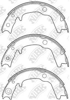 NIBK FN6704 Комплект гальмівних колодок, стоянкова гальмівна система