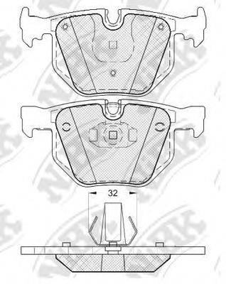 NIBK PN0228 Комплект гальмівних колодок, дискове гальмо