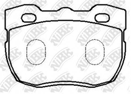 NIBK PN0238 Комплект гальмівних колодок, дискове гальмо