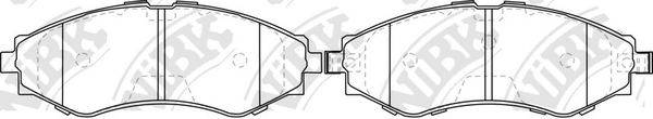 NIBK PN0374 Комплект гальмівних колодок, дискове гальмо