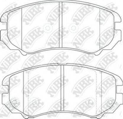 NIBK PN0377 Комплект гальмівних колодок, дискове гальмо