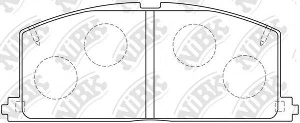 NIBK PN1077 Комплект гальмівних колодок, дискове гальмо