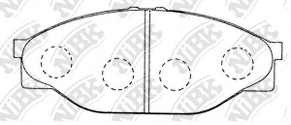 NIBK PN1227 Комплект гальмівних колодок, дискове гальмо