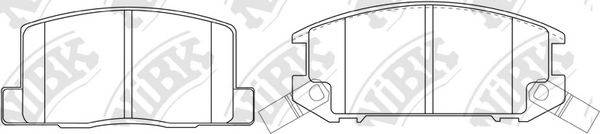 NIBK PN1276 Комплект гальмівних колодок, дискове гальмо