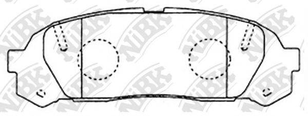 NIBK PN1409 Комплект гальмівних колодок, дискове гальмо