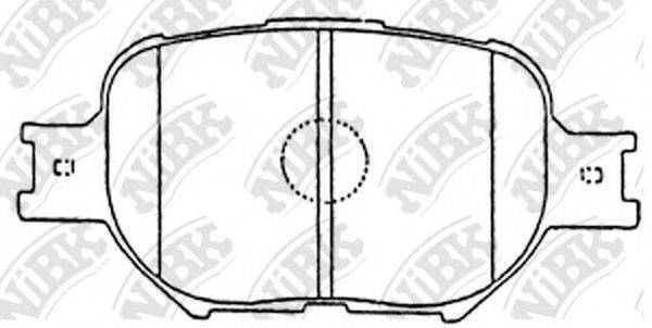 NIBK PN1430 Комплект гальмівних колодок, дискове гальмо