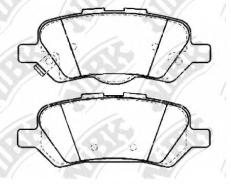 NIBK PN21002 Комплект гальмівних колодок, дискове гальмо