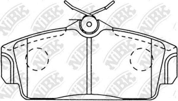 NIBK PN2230 Комплект гальмівних колодок, дискове гальмо
