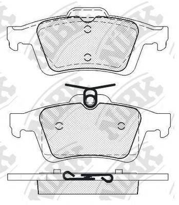 NIBK PN2702 Комплект гальмівних колодок, дискове гальмо