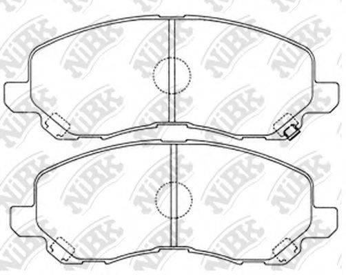 NIBK PN3469 Комплект гальмівних колодок, дискове гальмо