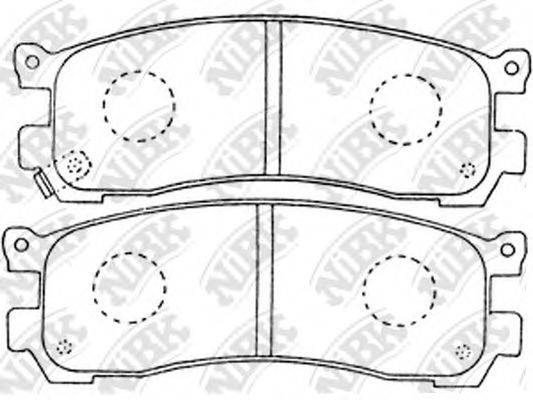 NIBK PN5290 Комплект гальмівних колодок, дискове гальмо