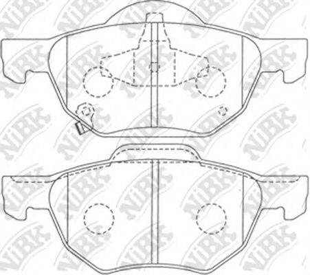 NIBK PN8125 Комплект гальмівних колодок, дискове гальмо