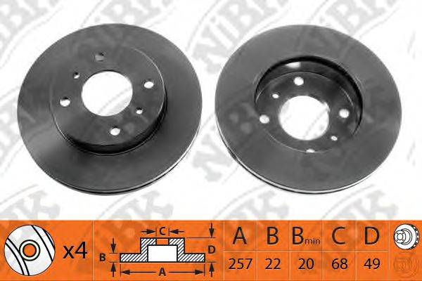 NIBK RN1039 гальмівний диск
