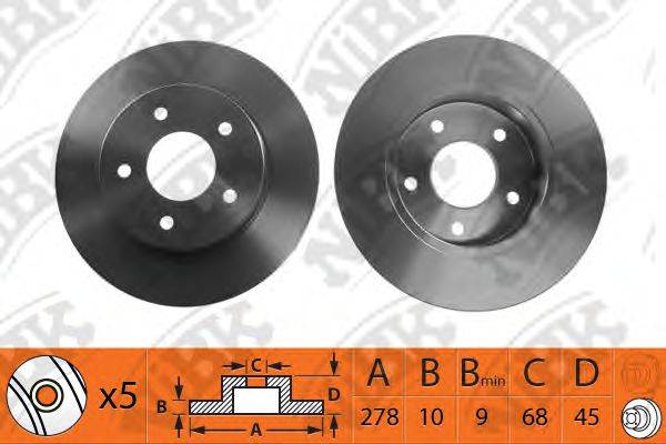 NIBK RN1186 гальмівний диск
