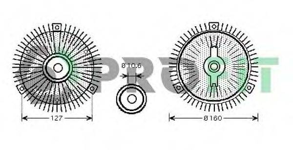 PROFIT 17204001 Зчеплення, вентилятор радіатора