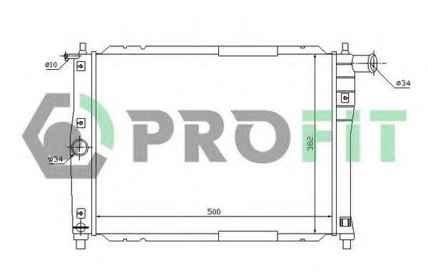 PROFIT PR1106A2 Радіатор, охолодження двигуна