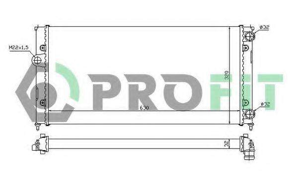 PROFIT PR9522A1 Радіатор, охолодження двигуна