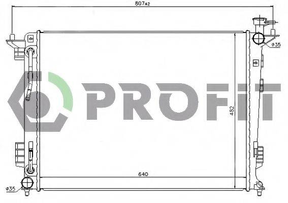 PROFIT PR2909A1 Радіатор, охолодження двигуна