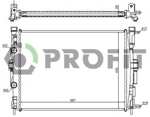 PROFIT PR6044A2 Радіатор, охолодження двигуна